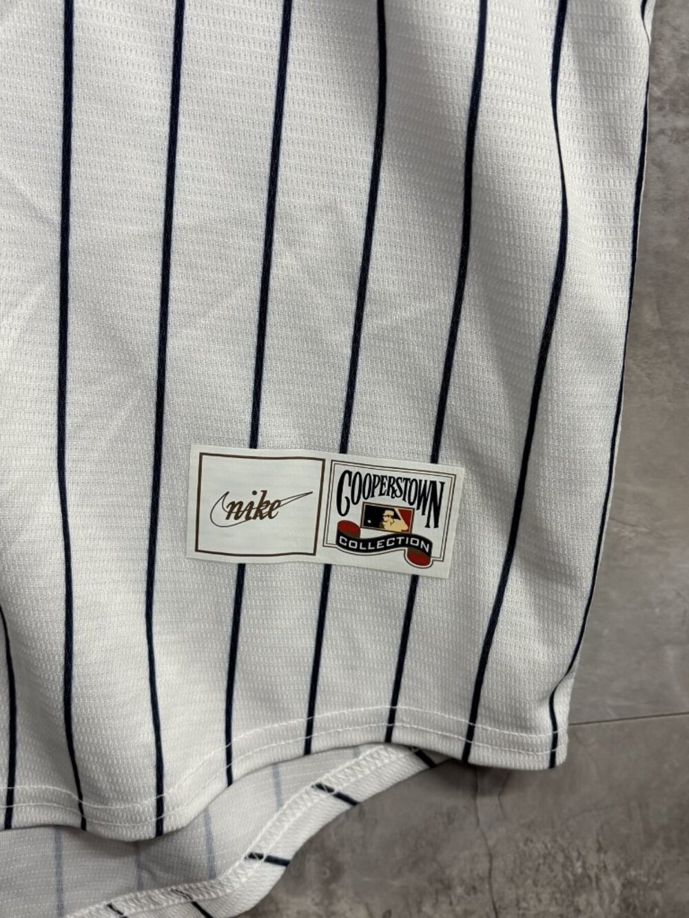 Nike Cooperstown New York Yankees Baseball Jersey Men's 2XL White Pinstripe MLB - Picture 4 of 7